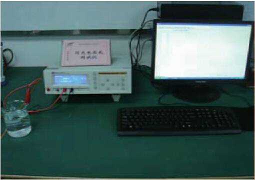 The electrolyte, aluminum foil withstand voltage test